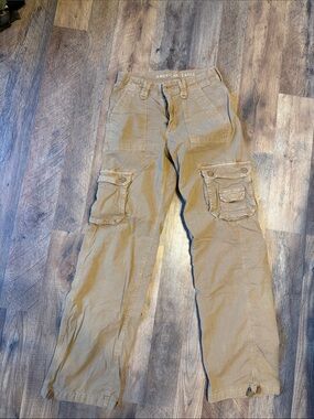 American Eagle Outfitters Khaki Cargo Pants with Utility Pockets